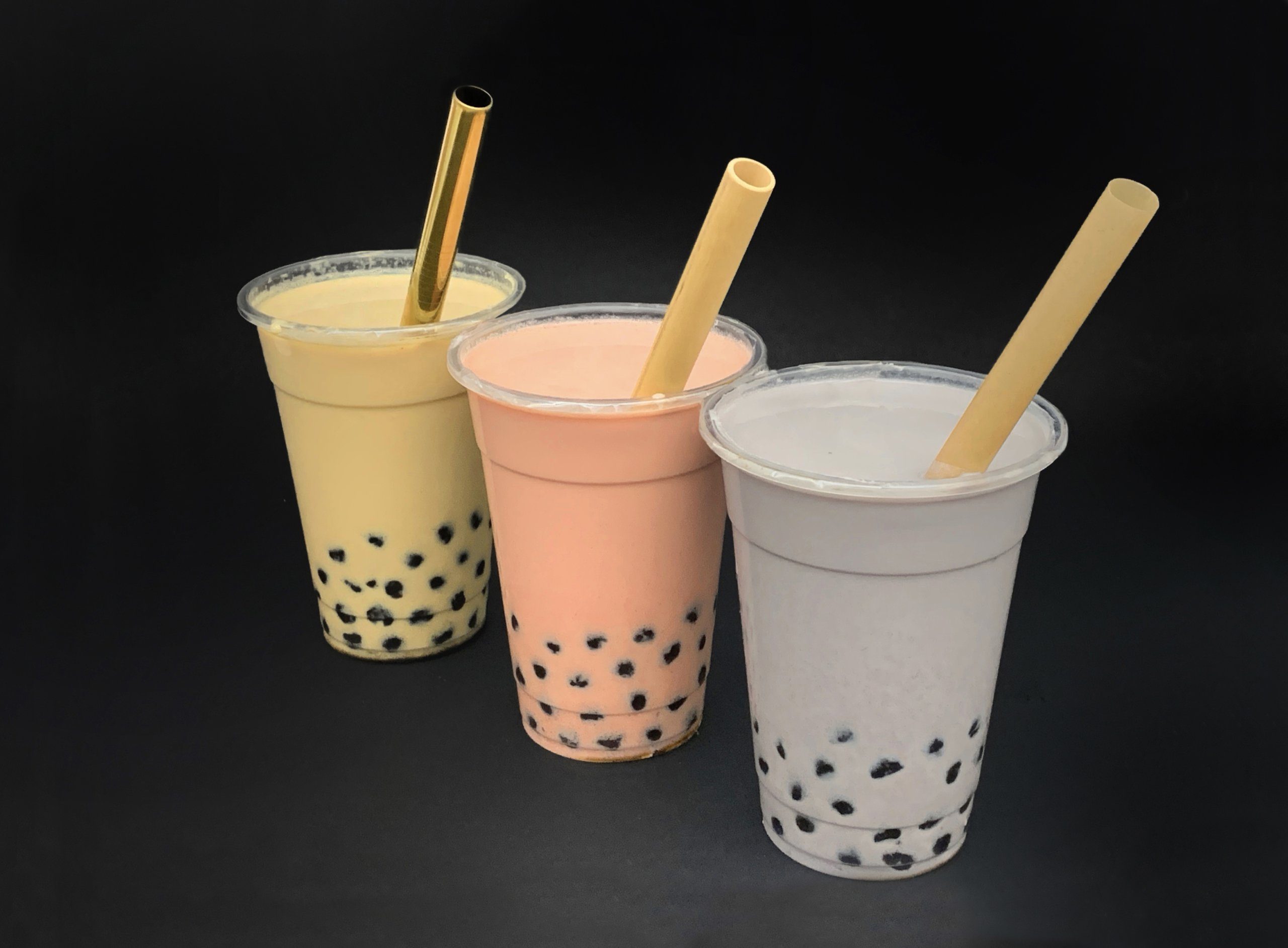 Reusable Bubble Tea Cup With Bevel Cut Stainless Steel Straw