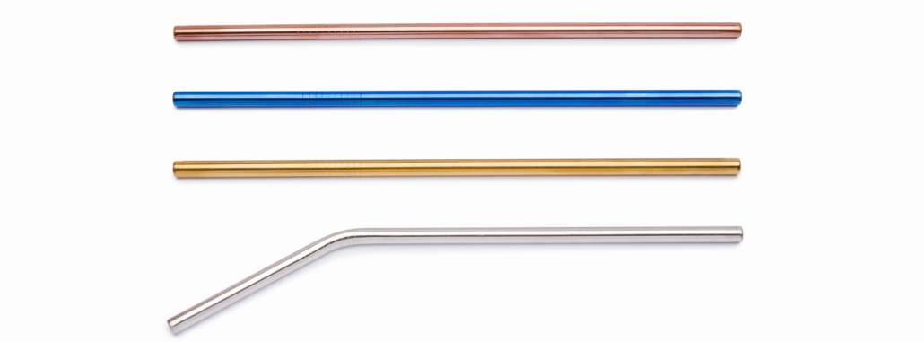 Wowe  Reusable Curved Stainless Steel Drinking Straws With Cleaning B