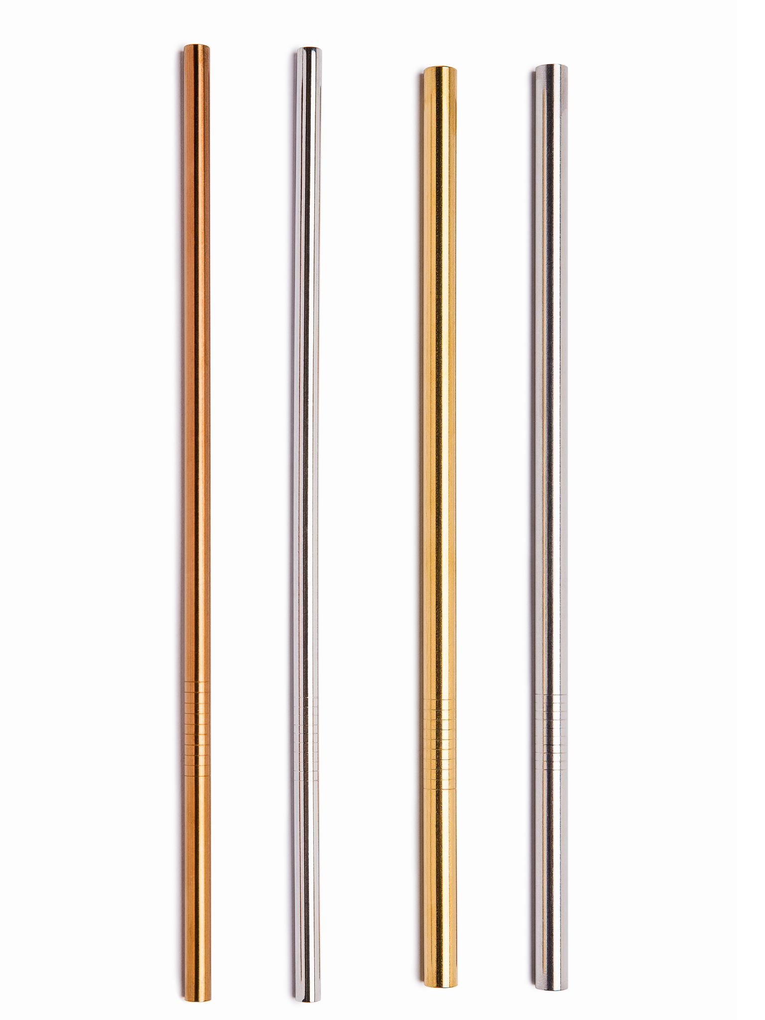 Colored stainless steel straws