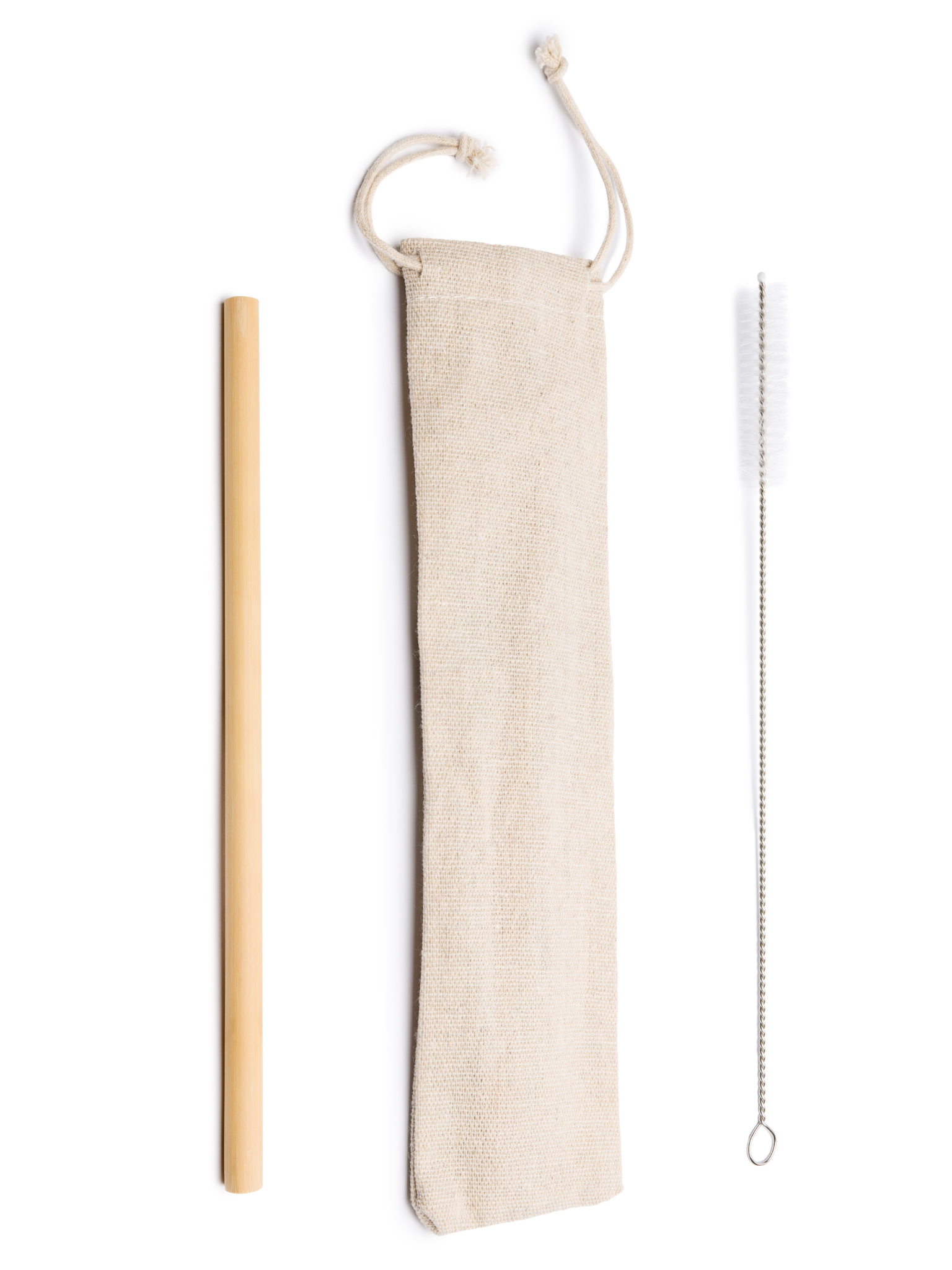 Bamboo Straw Gift Kit Goodie Pocket